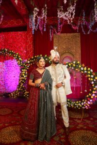 Candid wedding photography of a couple captured by Photo Fine Studio – expert wedding photographer or photography in Ghaziabad, Delhi NCR