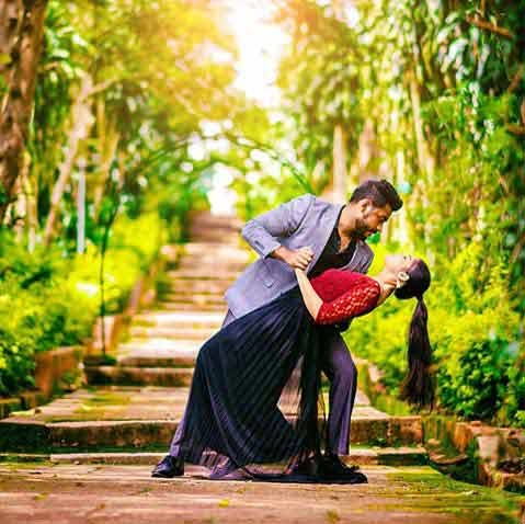 Pre-wedding shoot at Future Forward Studio Noida with luxury indoor backdrop